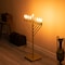 Vintiquewise Large Antique Gold Nine Branch Electric Chabad Style Hanukkah Menorah with Flame Shaped LED Bulbs QI004626 - alternate 4